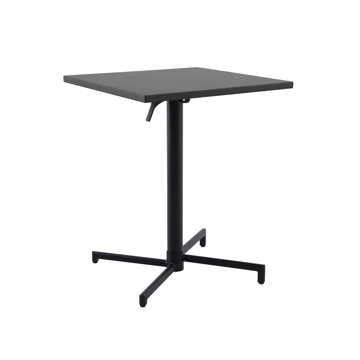 METRO PROFESSIONAL Tavolo da bistrot pieghevole Aveiro, acciaio, stampa effetto legno, 60 x 60 cm, quadrato, grigio scuro/nero