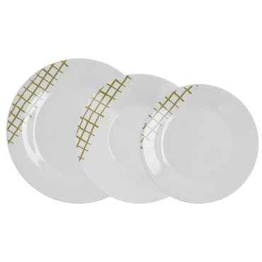 Quid Kansas Lot De 6 Tasses Avec Soucoupe En Porcelaine - Passe Au Micro-ondes Et Lave-vaisselle