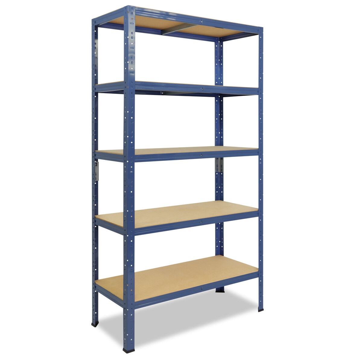 shelfplaza HOME 155x90x60 cm Schwerlastregal in blau mit 5 Böden und 175 kg Traglast pro Boden