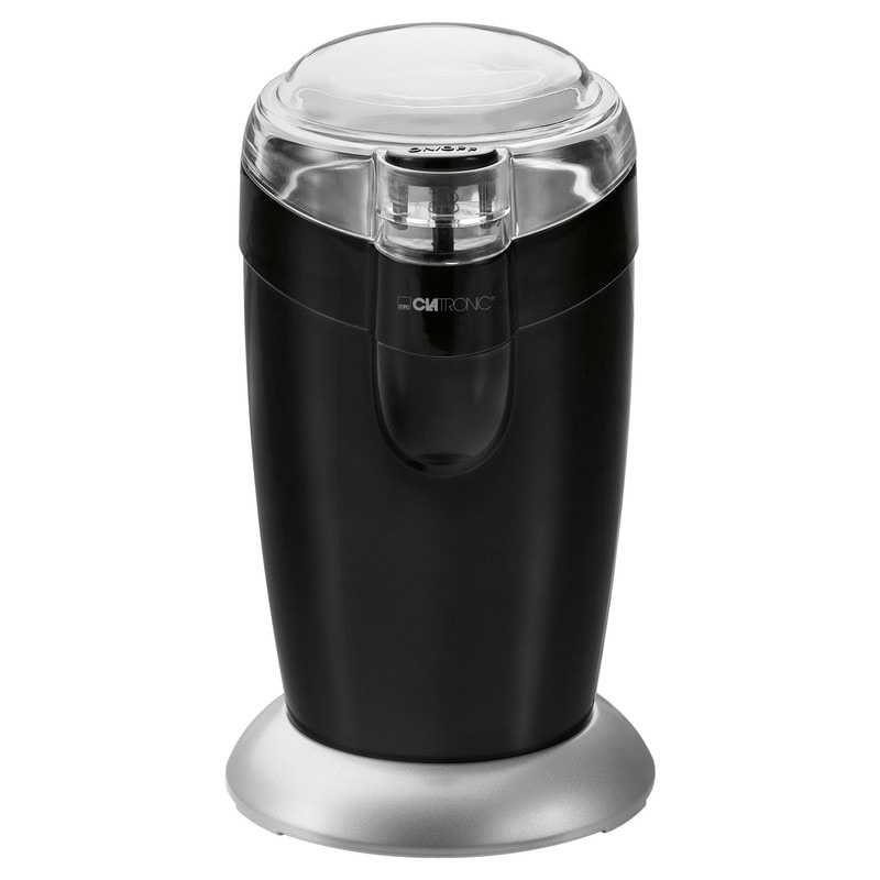 Clatronic KSW 3306 Molinillo Café Eléctrico, Especias, Semillas, 40 g café 20 tazas café, Cuchillas Acero Inox., Negro, 120W