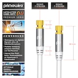 thumbnail of Primewire SAT-Kabel, Koax, F-Stecker, Premium HDTV SAT Koaxialkabel, 4fach Schirmung, 135dB, 75 Ohm - 1m