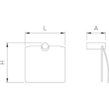 thumbnail of Suporte para papel higiénico em aço inoxidável 138x75x138 mm.