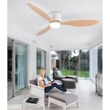 thumbnail of Ventilateur de plafond avec lumière, DC silencieux, télécommande, blanc, Ø 107cm, tonalité lumineuse réglable et dimmable.