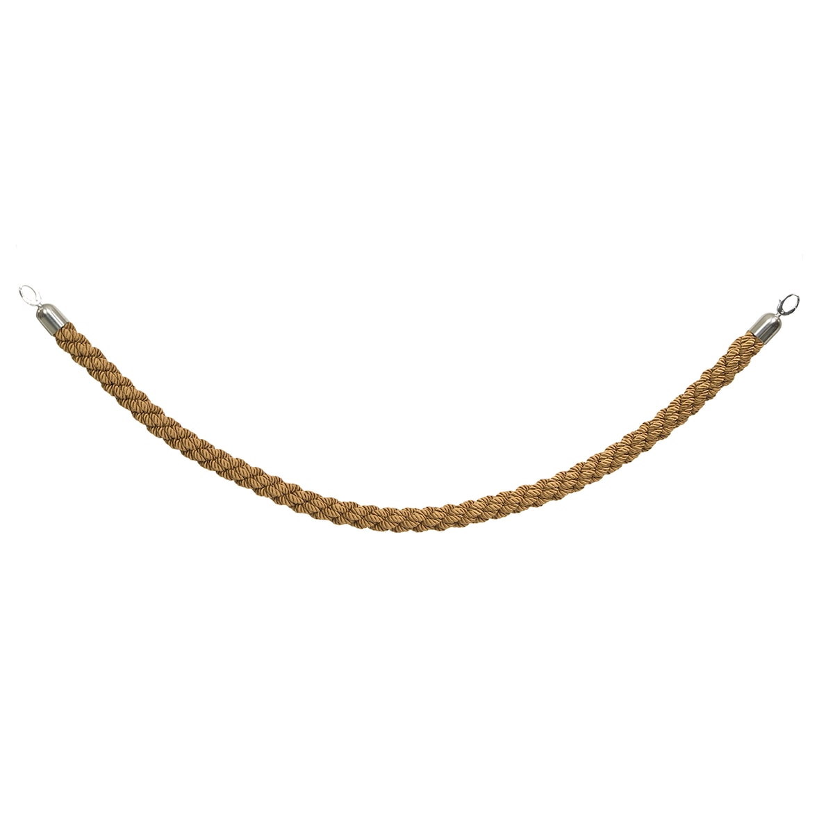 Securit® Corda intrecciata per Paletto d'accoglienza "Classic" - Bronzo - Terminali Cromati - 150cm