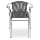 thumbnail of Bistrostuhl 20er-Set, Outdoor-Stapelstuhl mit Armlehnen, Polyrattan, in Dunkelgrau, stabiles Alugestell, Raburg Vita