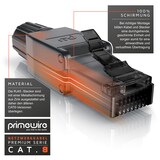 thumbnail of Primewire 10x Netzwerk-Adapter RJ-45 (Ethernet) zu Netzwerkkabel, Netzwerkstecker RJ45 CAT 8 - Gigabit Ethernet LAN Kabel - 40 Gbit/s, schwarz