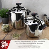 thumbnail of Magefesa Star Recta - Olla Express Tradicional, 6 Litros, Acero Inoxidable 18/10, para Todo Tipo de Cocinas, Inducción, 3 sistemas de seguridad