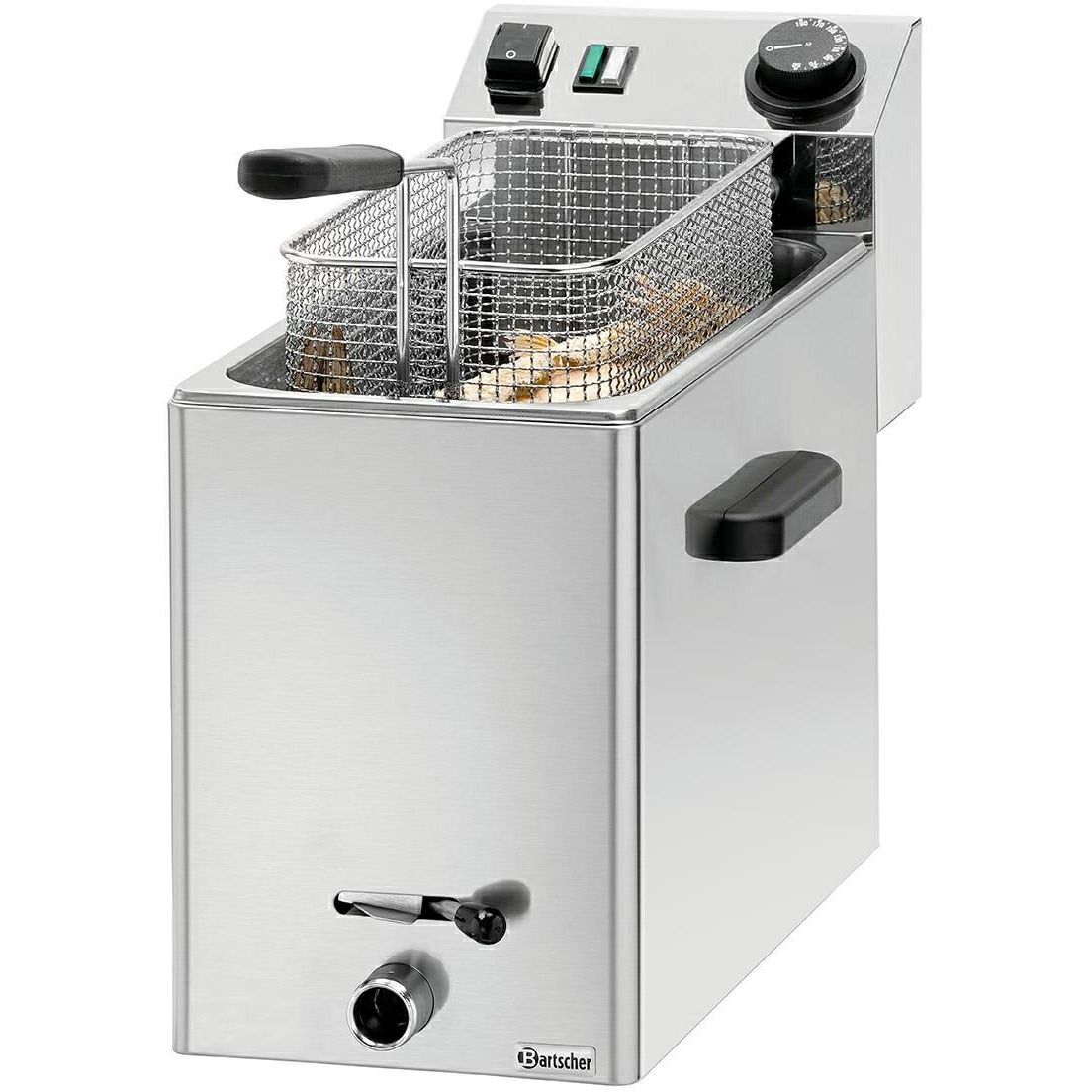 Friteuse | SNACK XL PLUS | Elektrisch | 8L | 50°C/190°C | 3.4kW (230V) | Aftapkraan | 245x720x470(h)mm