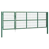 thumbnail of Gartentor mit Pfosten 350 x 120 cm Stahl Grün