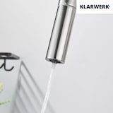 thumbnail of Jana | Grifo extraíble de 3 vías premium plata cepillada | de ósmosis de acero inoxidable para cocina | 360 grados con filtro 3 conexiones arco alto |