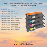 thumbnail of D&C Toner-Set kompatibel für HP Color Laser 150nw - 117A CMYK Multipack