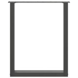 thumbnail of vidaXL Esstischbeine U-Form 2 Stk. Schwarz 70x(72-73) cm Stahl