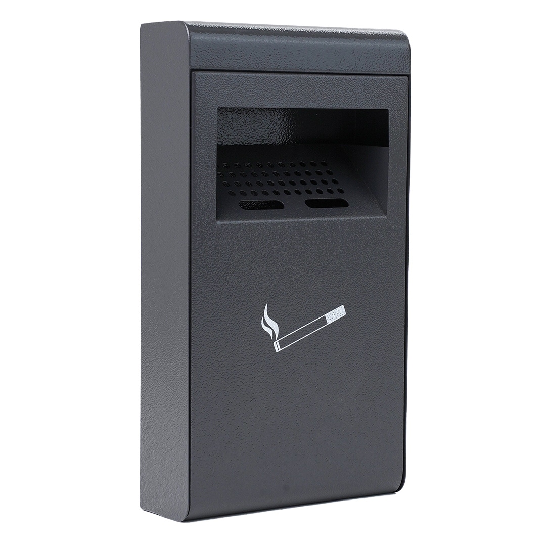 Danieli Store | Cenicero de pared para exterior acabado gris antracita | Cenicero de pared con llave de seguridad | 1,8 L