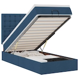 thumbnail of vidaXL Ottoman-Bett mit Matratze & LEDs Blau 80x200 cm Stoff