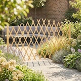 thumbnail of Outsunny Conjunto de 2 Painéis de Vedações de Jardim Exterior Extensíveis de Madeira para Decoração de Terraço 180x30x103 cm Madeira