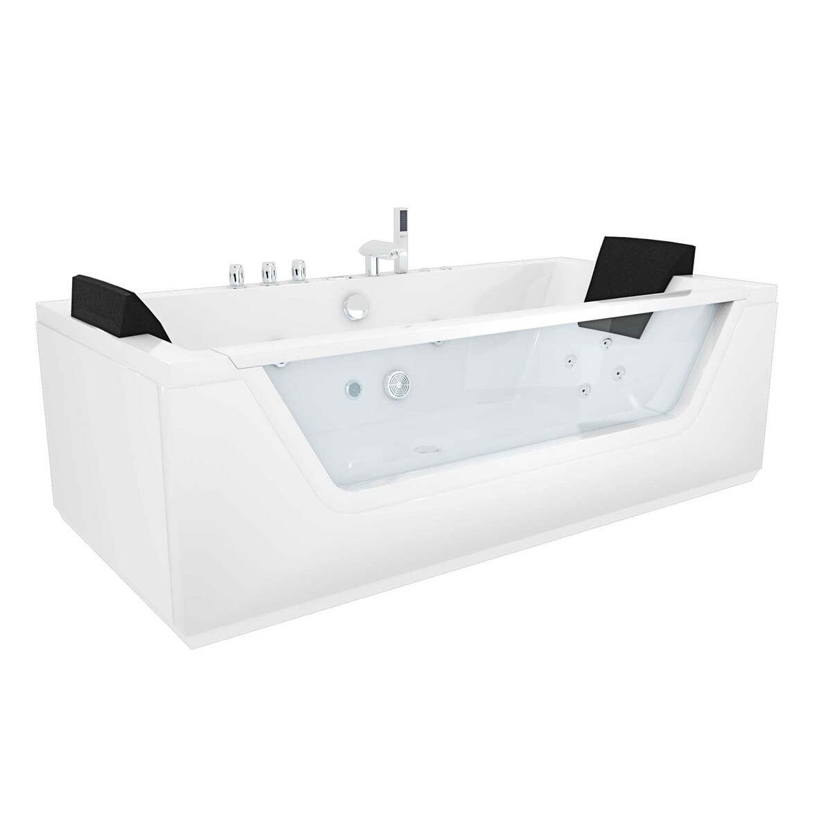 Whirlpool mit Reinigungsfunktion, Pool  Badewanne Wanne AcquaVapore W83R-TH-C aktive Schlauch-Reinigung +70.-€