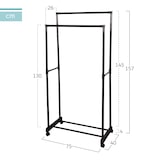 thumbnail of Max Home Burro ropa doble con ruedas y zapatero 75x40x157 cm