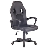 thumbnail of Décoshop26 - Fauteuil de bureau design sportif en synthétique noir maille noir BUR10480