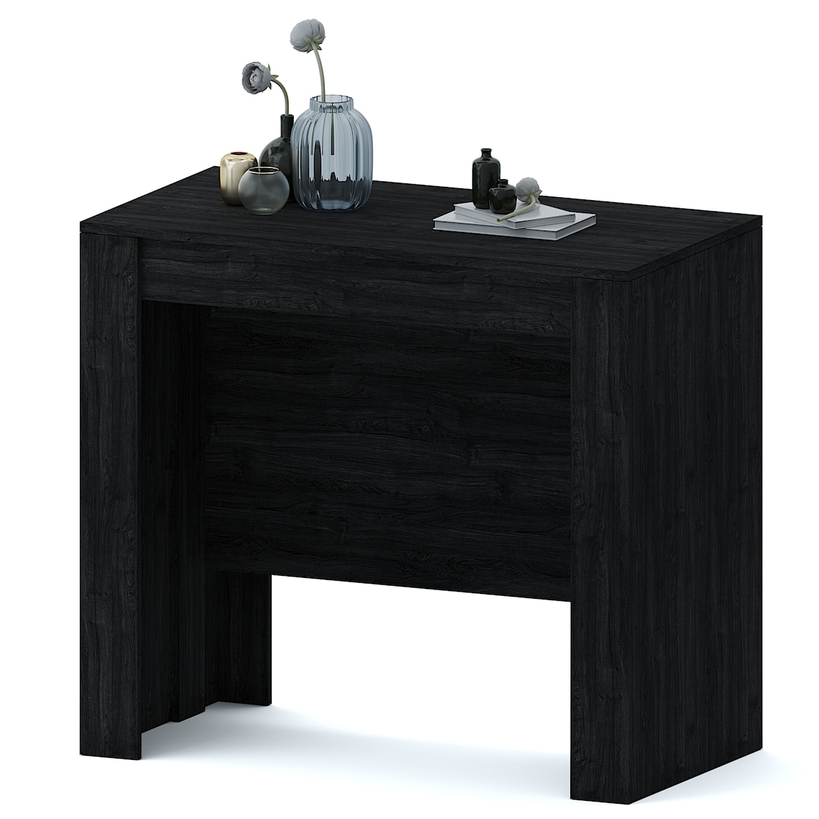 Tavolo Consolle Allungabile 2.37 Metri 10 Posti Salvaspazio Multiposizione Design Moderno Elegante Consolle Per Casa Ufficio 78 x 51 x 90 cm Wenge
