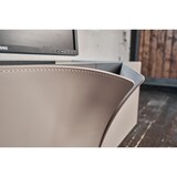 thumbnail of KAWOLA Lowboard EMMA TV-Board Kunstleder grau Fuß Edelstahl gebürstet