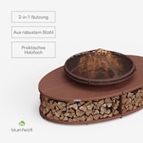 thumbnail of Firebowl Ebeko 3-in-1 | Grillfunktion als Tisch nutzbar | Grillrost + Funkenschutz Rost