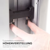 thumbnail of bümö höhenverstellbarer Schreibtisch U-Serie 140x80 weiß, Gestell in Silber - PC Tisch für's Büro manuell höhenverstellbar, Computertisch verstellbar