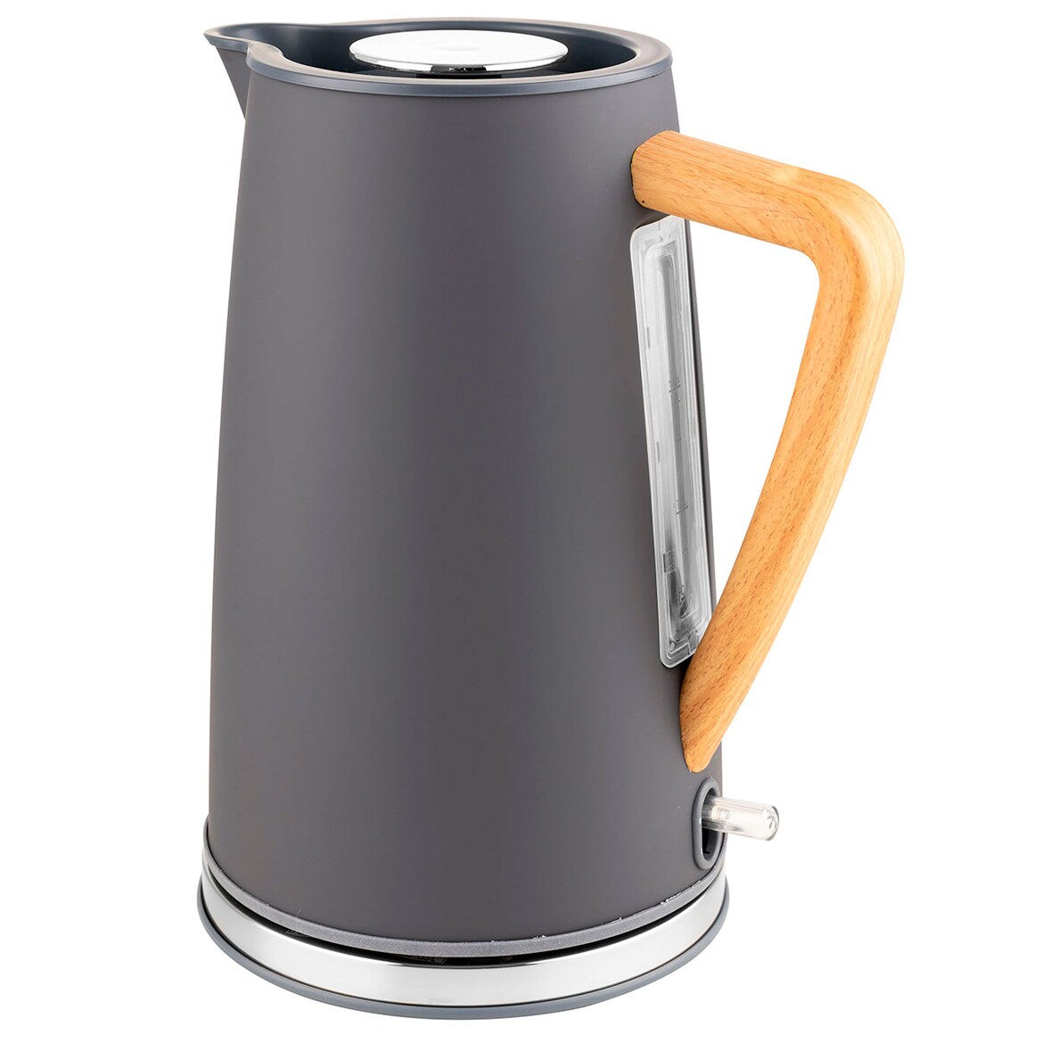 Botti Nelly Hervidor Agua Eléctrico Ultra Rápido, 1,7 L, sin BPA, Acero Inoxidable, Resistencia Oculta, Inalámbrico, Gris, 2150W