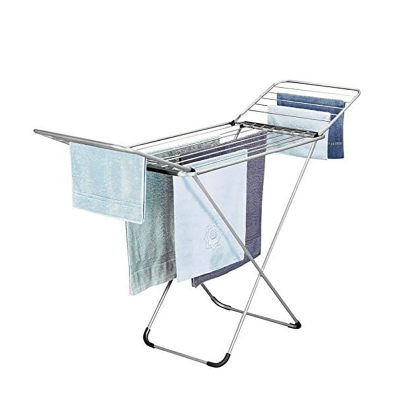 Tendedero de aluminio plegable extra fuerte 20 metros negro