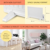 thumbnail of Wallander Ölradiator 800W Thermostat Ölheizung ultraflach weiß Weiß