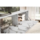 thumbnail of Lowboard Hängend Marmor-Optik Weiß 160x30x30 cm TV-Schrank, Design Fernsehtisch mit Klapptüren Modern, Fernsehschrank Wand, TV-Kommode Fernsehkommode
