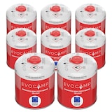 thumbnail of EVOCAMP 8x Propan Butan Gaskartuschen 450g, Schraubkartusche Eurogewinde 7/16" Ventilkartusche 809 ml für Weber Q100 Q1200
