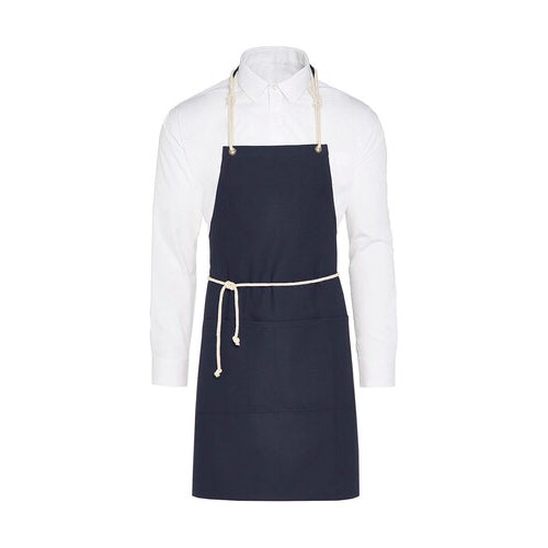 CORSICA - Cord Bib Apron with Pocket: One Size / Navy