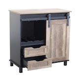 thumbnail of Mobile credenza da interno bar pub in acciaio e legno con 2 cassetti ed 1 anta scorrevole Linea Industrial
