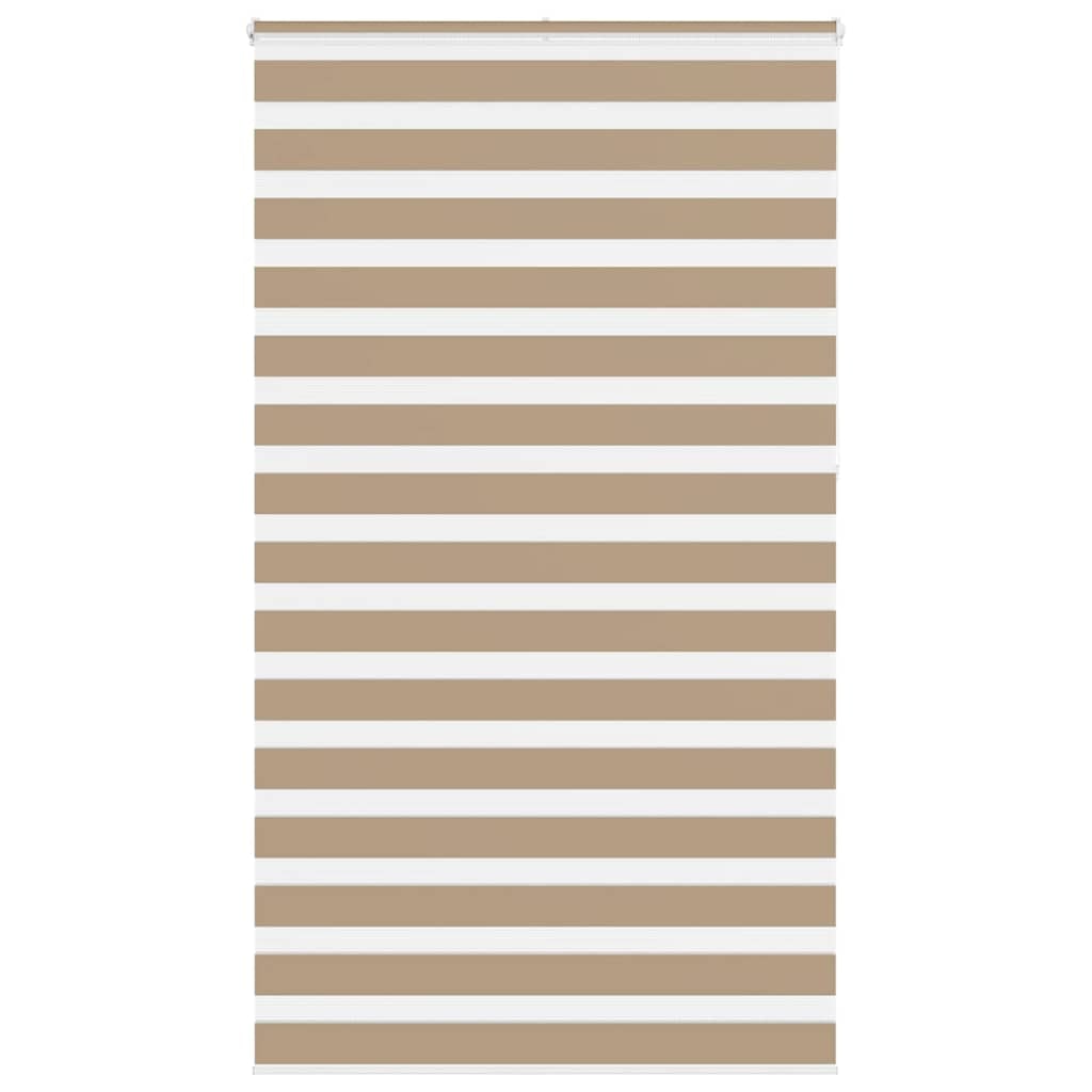 vidaXL Doppelrollo Sandbraun 130x230 cm Stoffbreite 125,9 cm Polyester