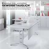 thumbnail of bümö manuell höhenverstellbarer Eckschreibtisch Buche, Schreibtisch L Form 200x120 cm - Eckschreibtisch höhenverstellbar, L Schreibtisch, PC-Tisch