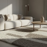 thumbnail of Hochflorteppich Shaggy Kariert Weich Flauschig Waschbar Strapazierfähig Schlafzimmer Esszimmer Beige 100x200 cm – WATZMANN von Kadima Design