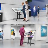 thumbnail of ONKRON TV Ständer rollbar für 32-70 Zoll TVs bis 45 kg, höhenverstellbar & neigbar, max 600x400 VESA, Mobiler TV Ständer mit Rollen, Schwarz TS1350-B