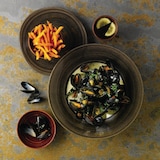 thumbnail of Piatto Pasta Stonecast Patina Nero, Confezione da 12