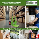 thumbnail of Sackkarre Stahl 200 kg 113 cm Höhe große klappbare Ladefläche 30x30 cm pannensichere PU-Räder
