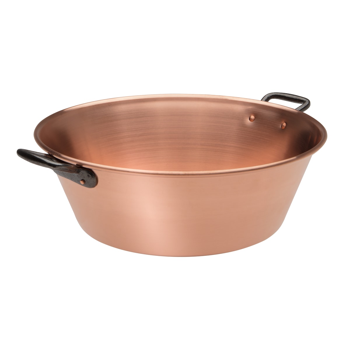 Cuivre de France Bassine à confiture lisse anses fonte 26 cm 207014