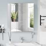 thumbnail of Mueble de baño con espejo mueble de pared para baño con 3 puertas y estantes internos ajustables 70x15x60 cm