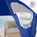 thumbnail of Aktive Guarda-sol de praia anti-vento 8 varetas 240 cm azul c/janelas