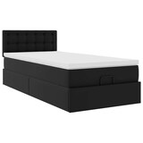 thumbnail of vidaXL Ottoman-Bett mit Matratzen & LEDs Schwarz 100x200 cm Kunstleder