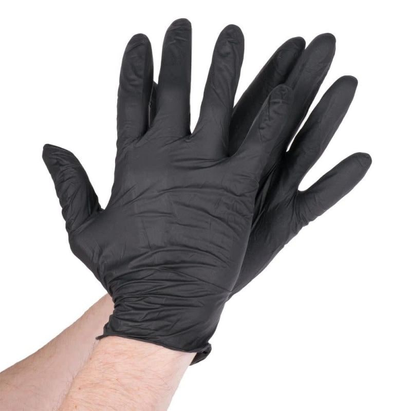 Greenvase - Guantes de Nitrilo Negro Premium Talla S (100 uds)