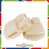 thumbnail of DayBays 1000 Stk. Dinner-Box 3 teilig 220x285x75 mm Champagner laminiert