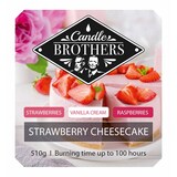 thumbnail of Duftkerze Candle Brothers Strawberry Cheesecake, Kerze im Glas, 2 Dochte, 510g, 100h Brenndauer, Aromakerze, rosa-weiß