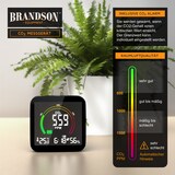 thumbnail of Brandson - CO2 Melder Messgerät Luftqualitätsprüfer, Kohlenstoffdioxid Sensor Messung PPM, Co2 Anzeige, Raumluft Lüftungsampfehlung Alarm, Wecker