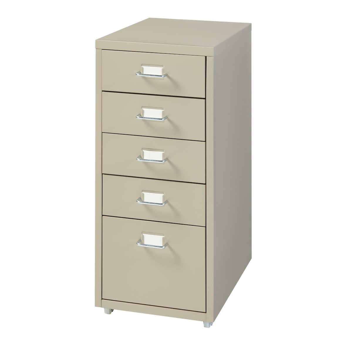 Helloshop26 - Caisson de bureau armoire meuble de rangement à roulettes avec 5 tiroirs 69 x 28 x 41 cm camel 03_0009100