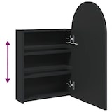 thumbnail of vidaXL Spiegelschrank mit LED-Beleuchtung Gewölbt Schwarz 42x13x70 cm