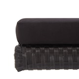 thumbnail of Helloshop26 - Banco de jardín mobiliario de terraza exterior muebles de terraza con cojines 110 x 60 x 32 cm resina trenzada negra 02_0011595